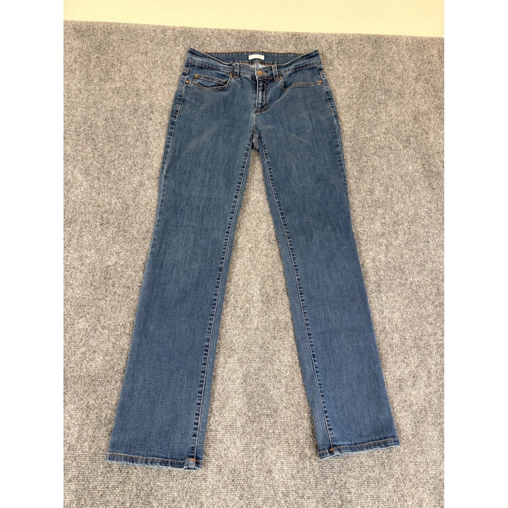 Eileen Fisher Womens Size 4 Organic Cotton Straight Leg Jeans Medium Wash Blue
